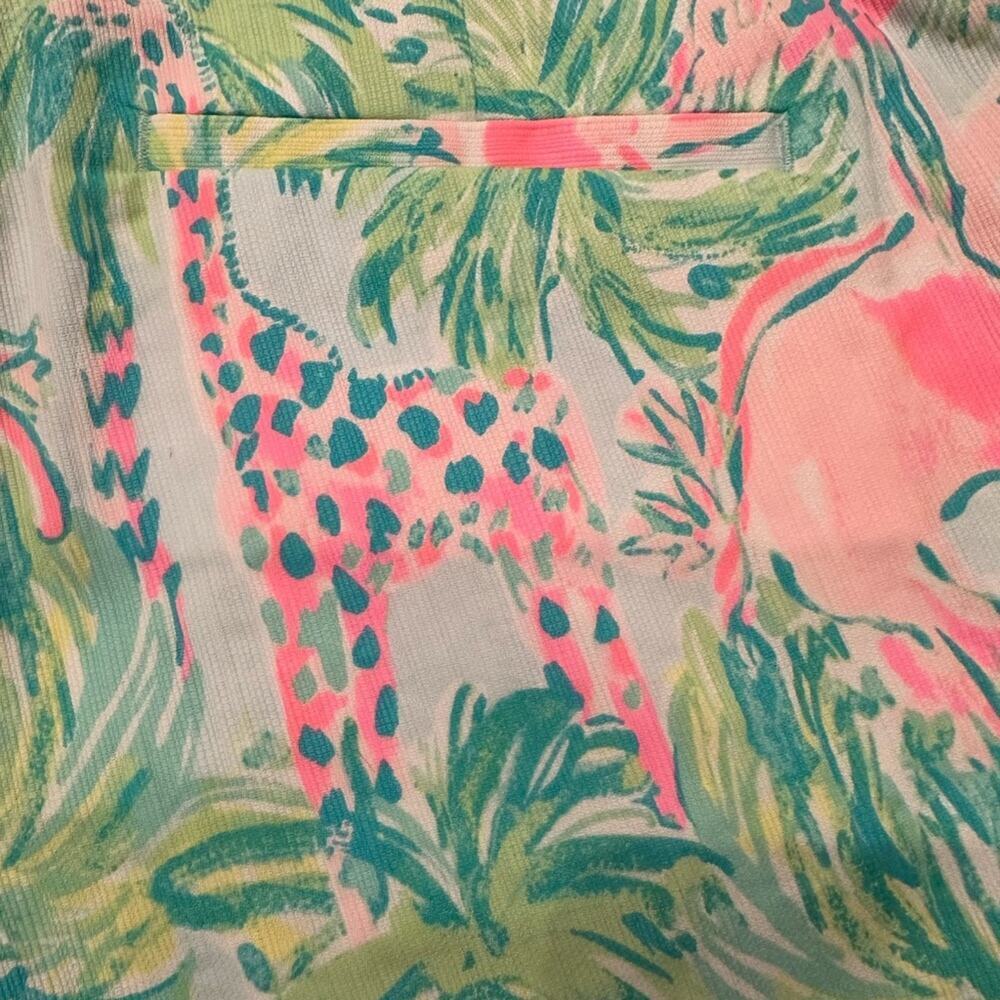 NWT Lilly Pulitzer Adie Short Seasalt Blue On Parade Jungle Zoo Animals Size 0 - Picture 3 of 7